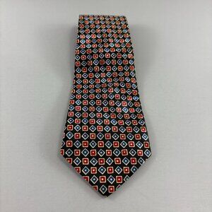 Gold City Black w/ Red / Blue Squares Men's Tie 4" x 60"